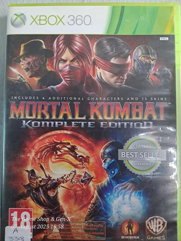 XBOX 360 MORTAL KOMBAT KOMPLETE - CIB