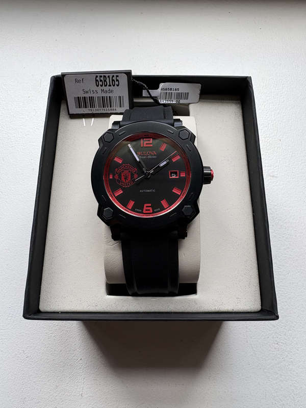 Bulova Accu Swiss 65B165 Percheron Manchester United MUFC automatic limited edition watch