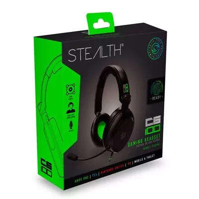 Stealth C6 100 Green & Black Wired Headset PS4 PS5 Xbox Switch PC Mobile Tablet