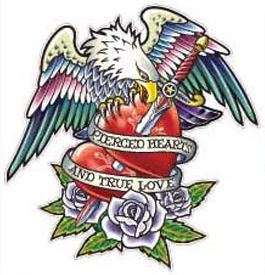 Reduced To Clear  Laptop Sticker EAGLE HEART