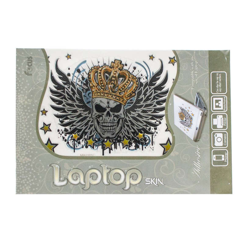 Reduced To Clear  Laptop Sticker CROWNED SKULL