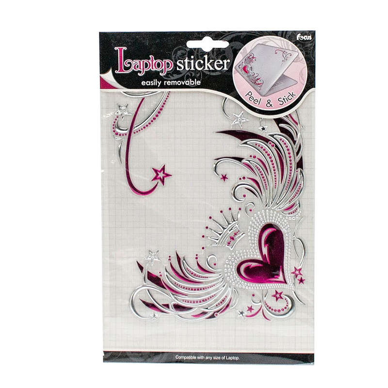 Reduced To Clear  Laptop Sticker Heart Foil