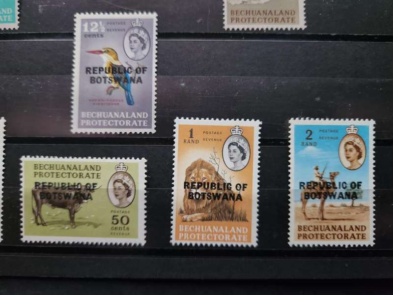 Botswana: 1966 Betschuanaland Postage Stamps Overprinted "REPUBLIC OF BOTSWANA"