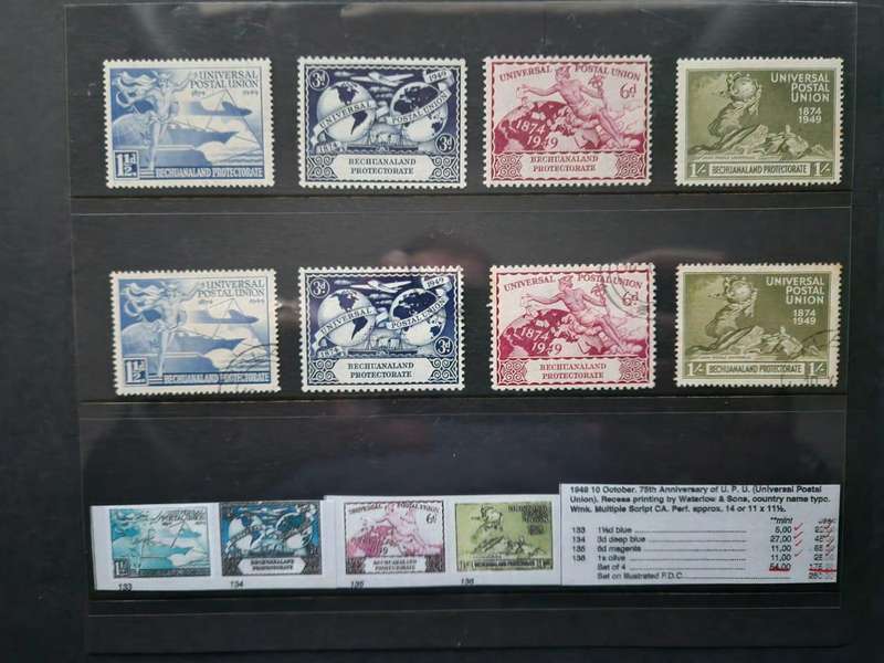 Bechuanaland Protectorate: 1949 The 75th Anniversary of the Universal Postal Union (UPU)