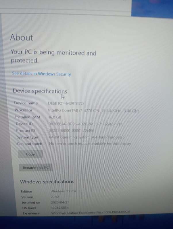Intel i7 3.4Ghz