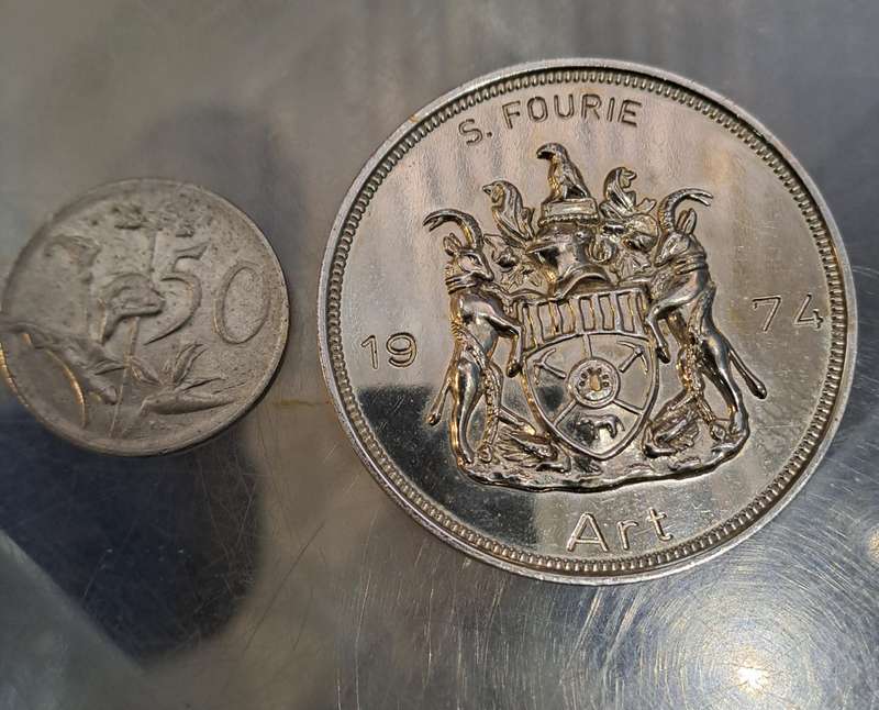 1974 Rhodesia Railways medal. ( very big)