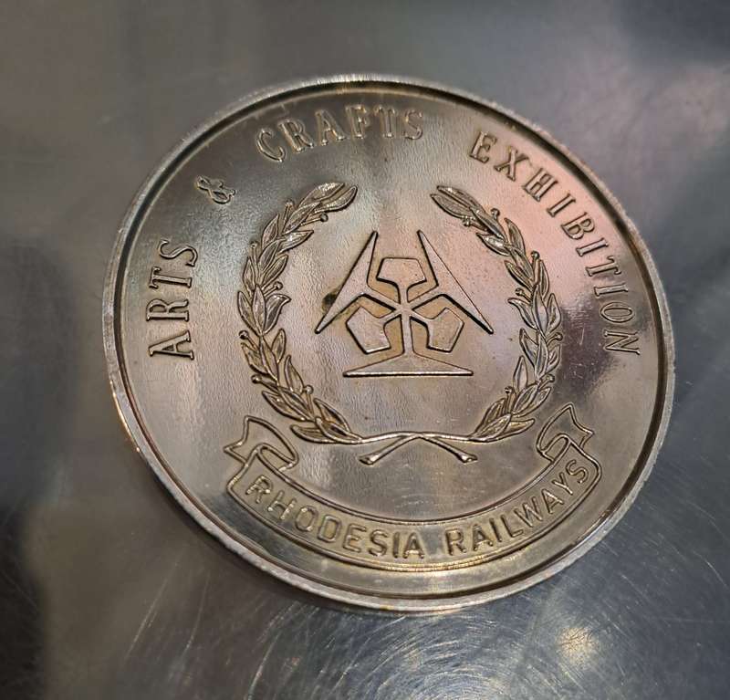 1974 Rhodesia Railways medal. ( very big)