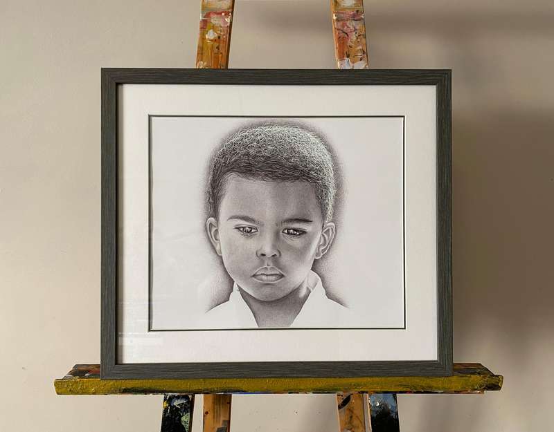Deep in Thought | 100% Hand-Drawn Ballpoint Pen Art | Original Ink Drawing