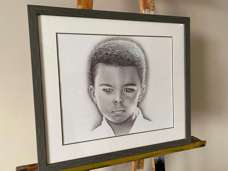 Deep in Thought | 100% Hand-Drawn Ballpoint Pen Art | Original Ink Drawing