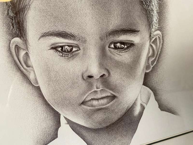 Deep in Thought | 100% Hand-Drawn Ballpoint Pen Art | Original Ink Drawing