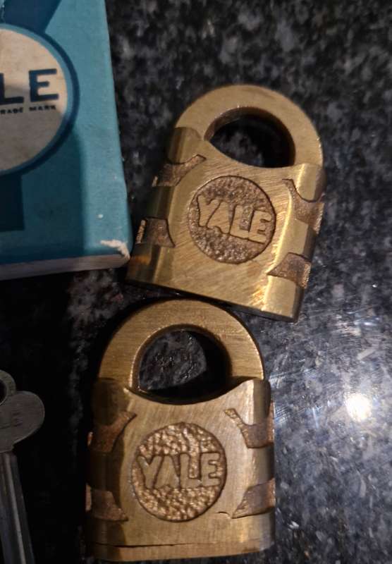 3 ANTIQUE PAD LOCKS - 2 YALE and 1 BRITISH MANUFACTURED