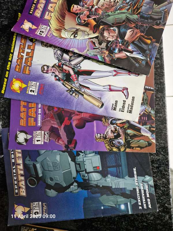 Collection of comics, collectable toys
