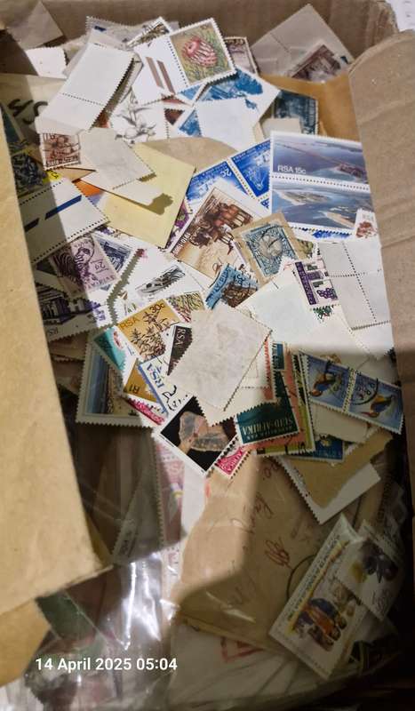 Unsorted and semi sorted box of South African Stamps Incl ZAR, union, Cape of Good hope etc