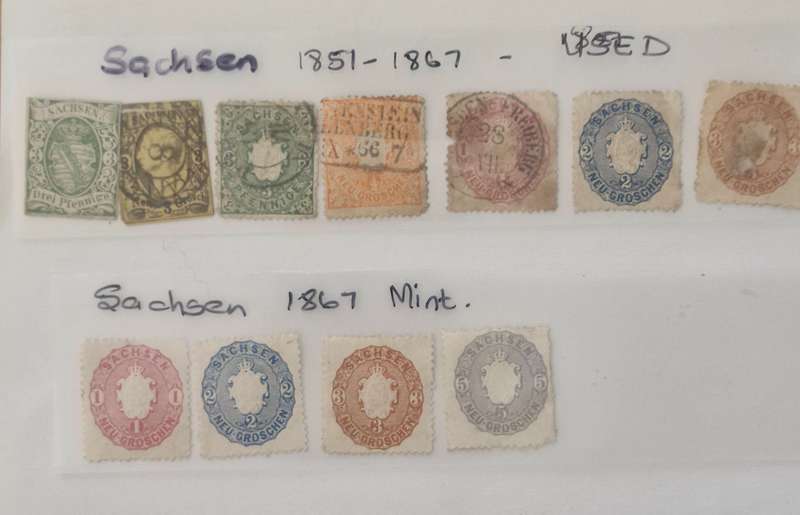 SACHSEN- 1851 onwards - including unused/mint stamps GOOD VALUE