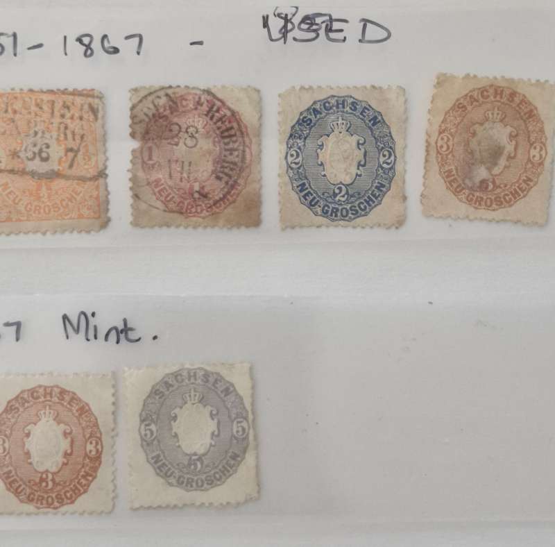 SACHSEN- 1851 onwards - including unused/mint stamps GOOD VALUE