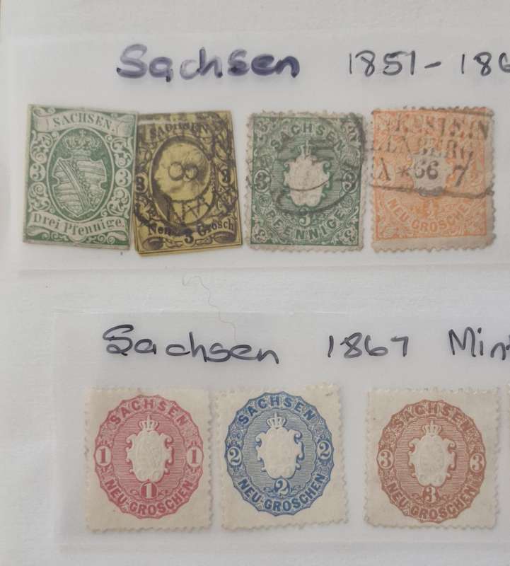 SACHSEN- 1851 onwards - including unused/mint stamps GOOD VALUE