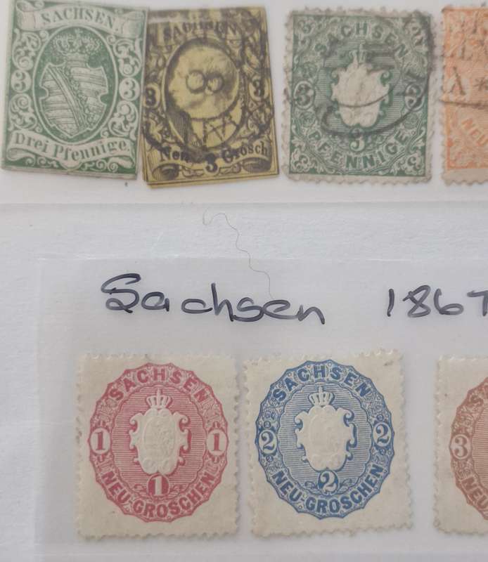 SACHSEN- 1851 onwards - including unused/mint stamps GOOD VALUE