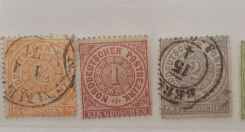 NORTH GERMAN POSTAL DISTRICT - 1868 onwards - lot of 10 stamps GOOD VALUE