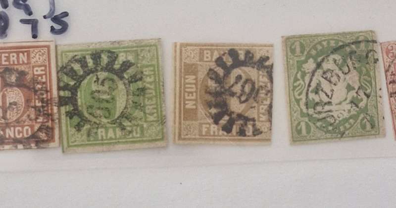 BAVARIA - LOF OF 10 stamps 1800s. GOOD VALUE