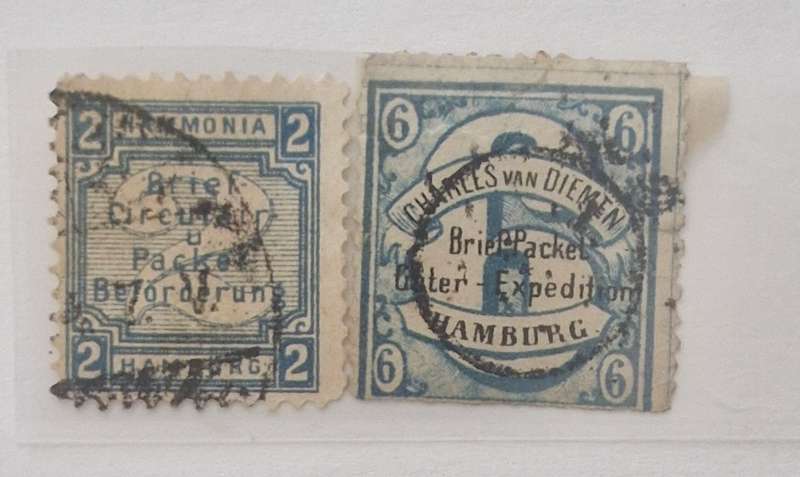 GERMAN IMPERIAL ERA PRIVATE POST OFFICES - Hamburg from 1864 and 1890s