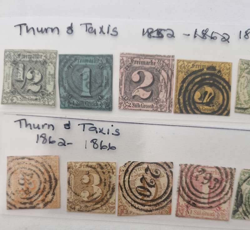 THURN AND TAXIS- lot of 15 stamps from 1858 onwards - GOOD VALUE