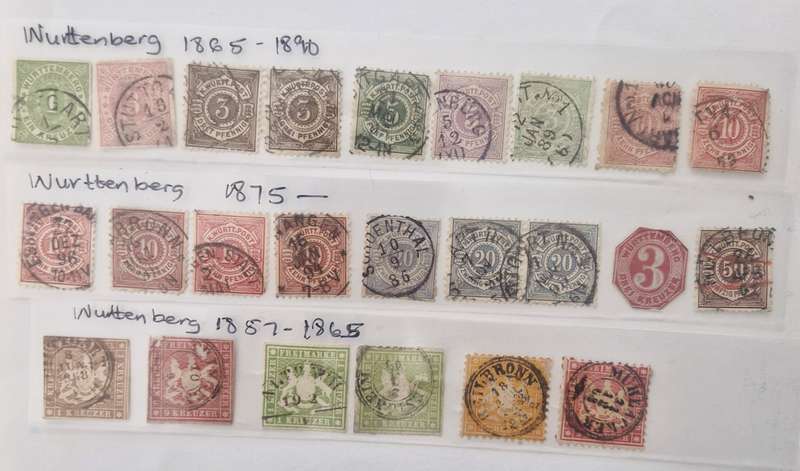 WURTTENBURG - LOT OF 24 STAMPS - from 1857 onwards