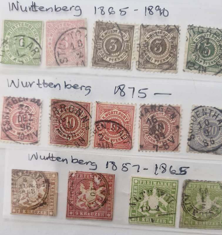 WURTTENBURG - LOT OF 24 STAMPS - from 1857 onwards