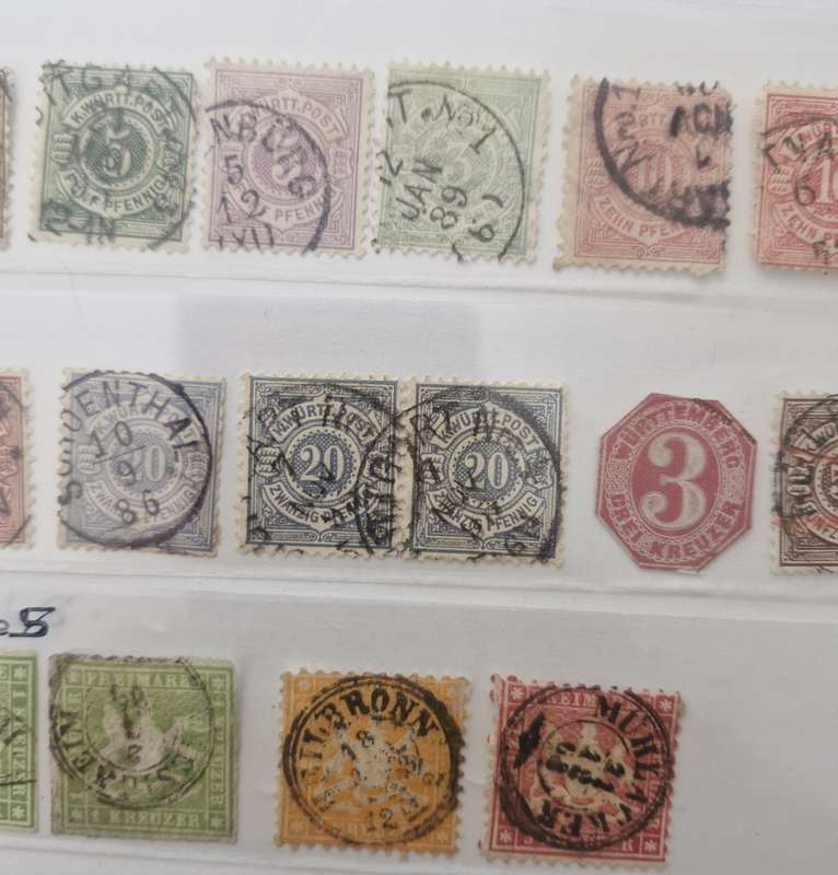 WURTTENBURG - LOT OF 24 STAMPS - from 1857 onwards
