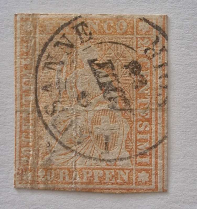 SWITZERLAND - lot of 3 stamps - 1850s GREAT VALUE