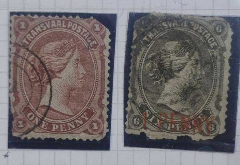 Zuid Afrikaanse Republiek and Transvaal Stamp collection from 1800s onwards