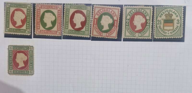 LOT OF 7 HELGOLAND Stamps - EXCELLENT VALUE