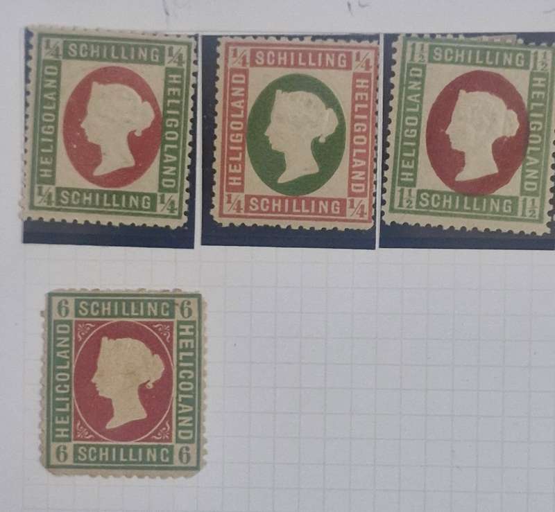 LOT OF 7 HELGOLAND Stamps - EXCELLENT VALUE