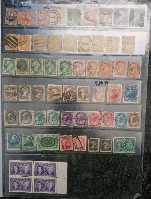 WOW!!!! 6 strips of Queen Victoria Canada Stamps - GREAT VALUE