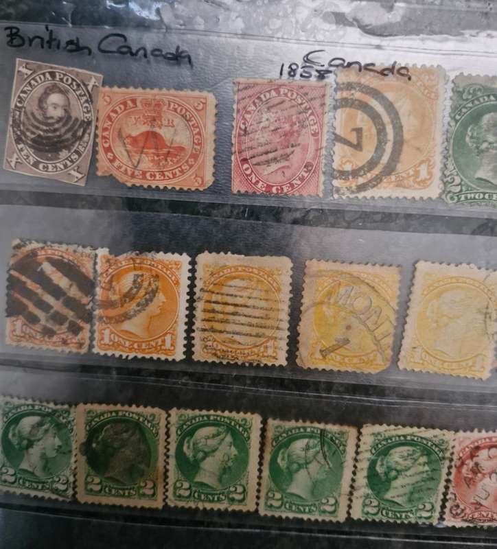 WOW!!!! 6 strips of Queen Victoria Canada Stamps - GREAT VALUE