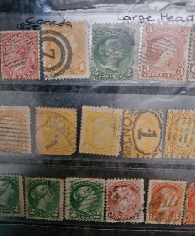 WOW!!!! 6 strips of Queen Victoria Canada Stamps - GREAT VALUE