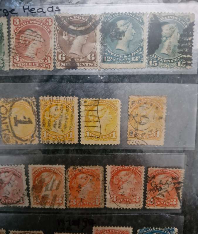 WOW!!!! 6 strips of Queen Victoria Canada Stamps - GREAT VALUE