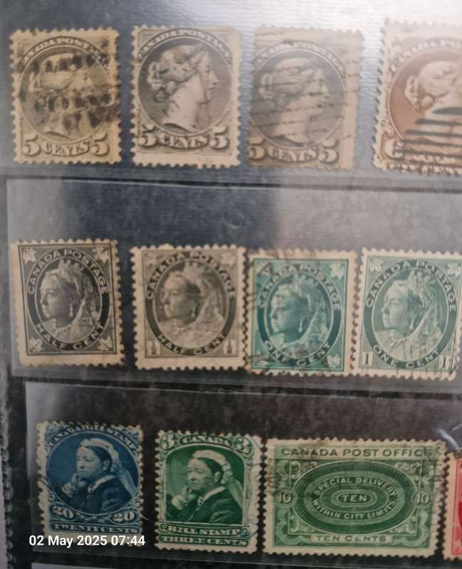 WOW!!!! 6 strips of Queen Victoria Canada Stamps - GREAT VALUE