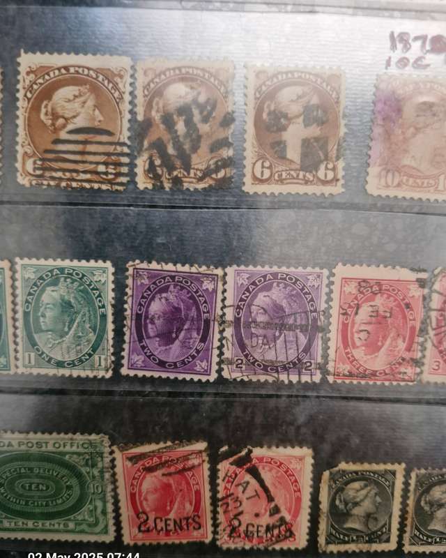 WOW!!!! 6 strips of Queen Victoria Canada Stamps - GREAT VALUE