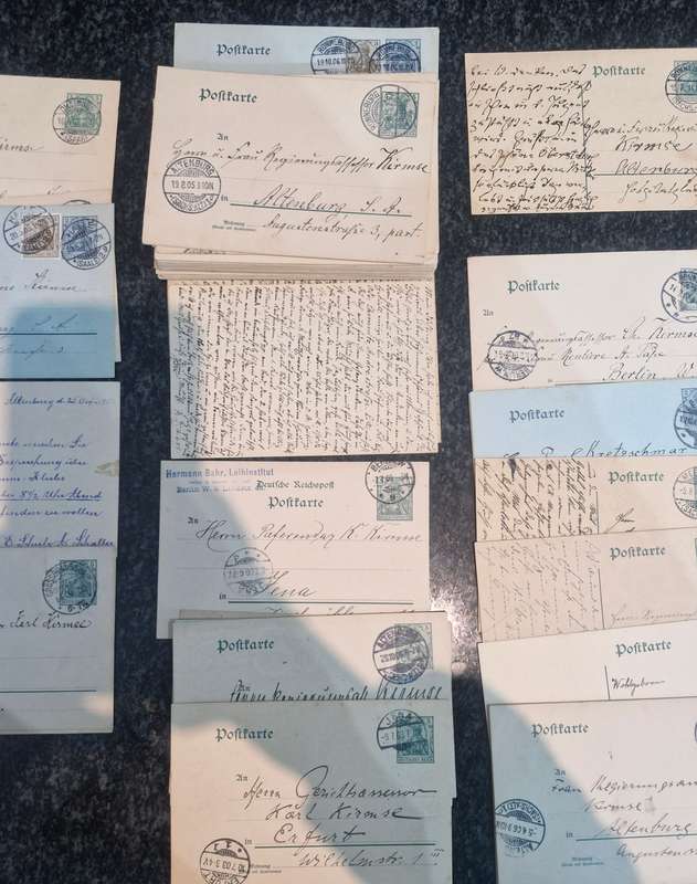 Approx. 100 Postcards/Lettercards from 1800s to early 1900s. Many different stamp cancellations