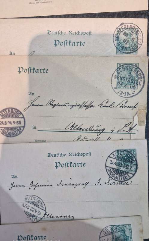 Approx. 100 Postcards/Lettercards from 1800s to early 1900s. Many different stamp cancellations