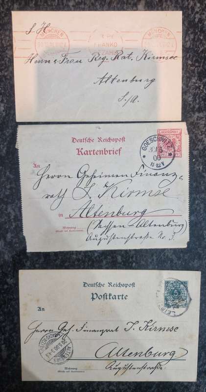 Approx. 100 Postcards/Lettercards from 1800s to early 1900s. Many different stamp cancellations
