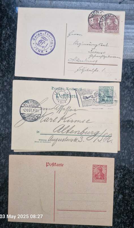 Approx. 100 Postcards/Lettercards from 1800s to early 1900s. Many different stamp cancellations