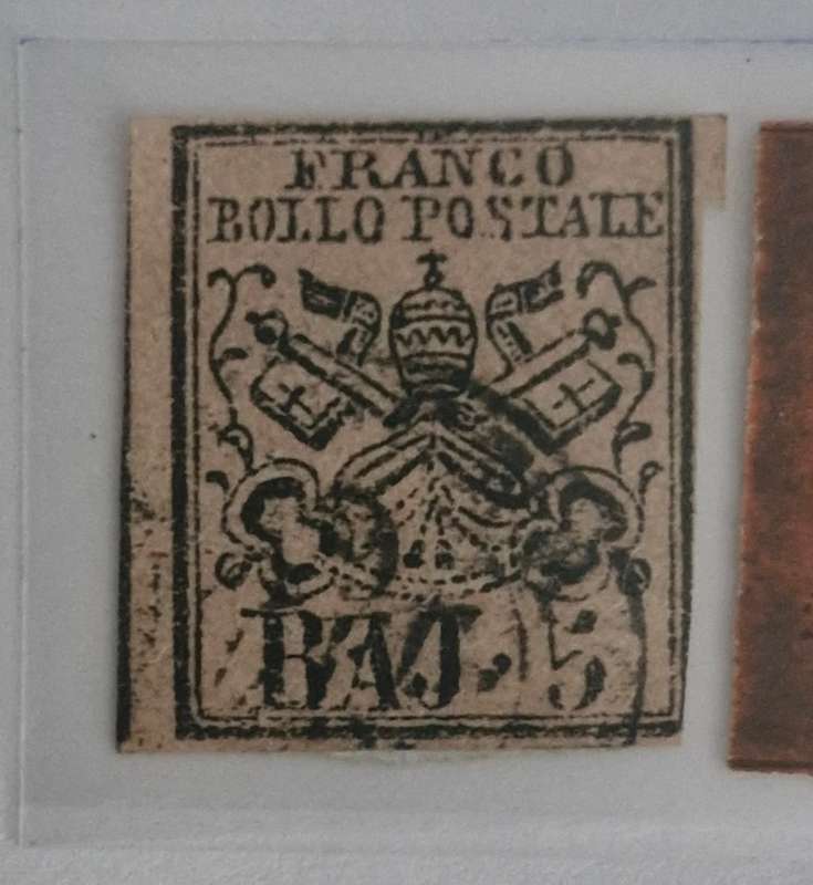 3 Italian Papal state stamps 1852 - 1867