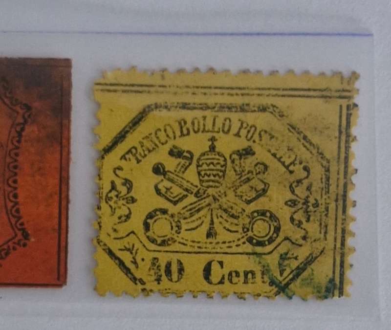 3 Italian Papal state stamps 1852 - 1867