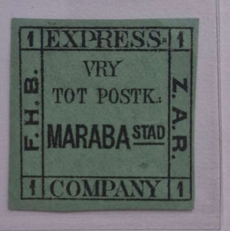 1886 'Bakker Express' issue inscribed MARABASTAD mint Stamp