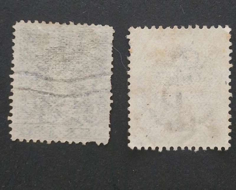 1892 USED 1 PENNY AND 1896 MINT 1/2 PENNY BRITISH SOUTH AFRICA STAMPS