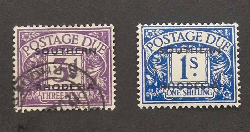 1951 SOUTHERN RHODESIA POSTAGE DUE STAMPS