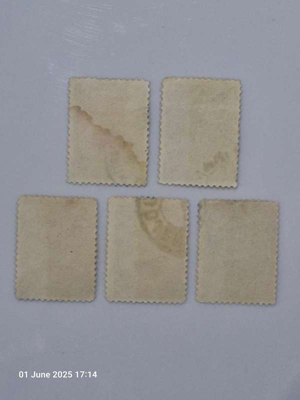 Iran - set of 8 stamps including the 1910 26ch Service stamp  - from 1909-1911