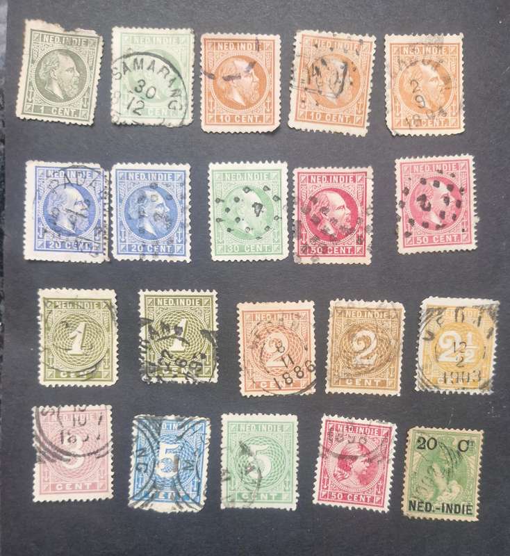 Selection of 20 x  1870 - 1899 Neder Indie stamps