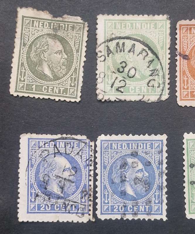 Selection of 20 x  1870 - 1899 Neder Indie stamps